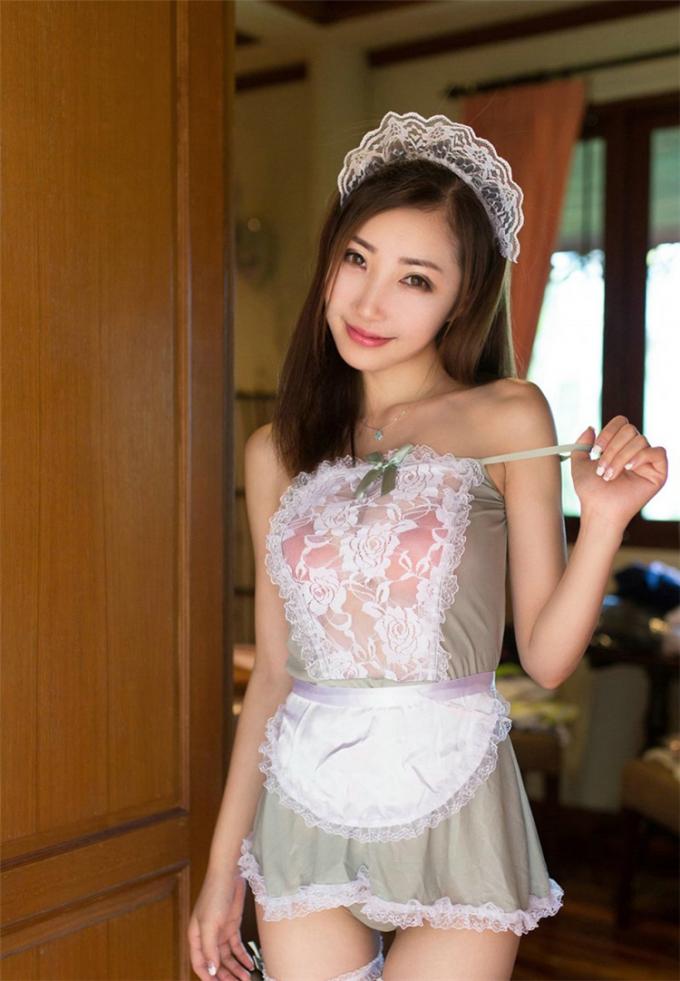Biancheria calda di Transparent Suspenders Sexy della domestica di cosplay di vendita Fioyia015