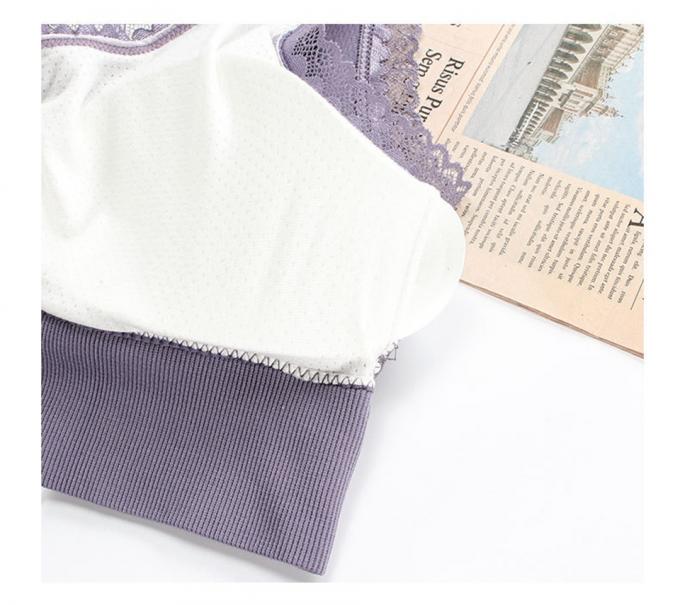mutandine senza cuciture del pizzo del cotone dei grandi reggiseni di nylon delle signore di 85D 75B 80A floreali 3