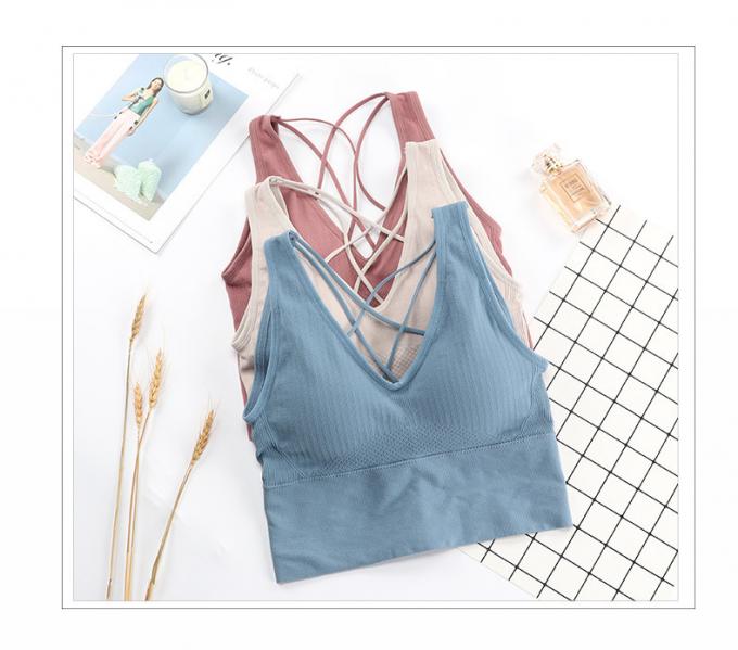 Biancheria respirabile e smontabile comoda della biancheria intima del cotone, di schiuma del cuscinetto di sport del reggiseno