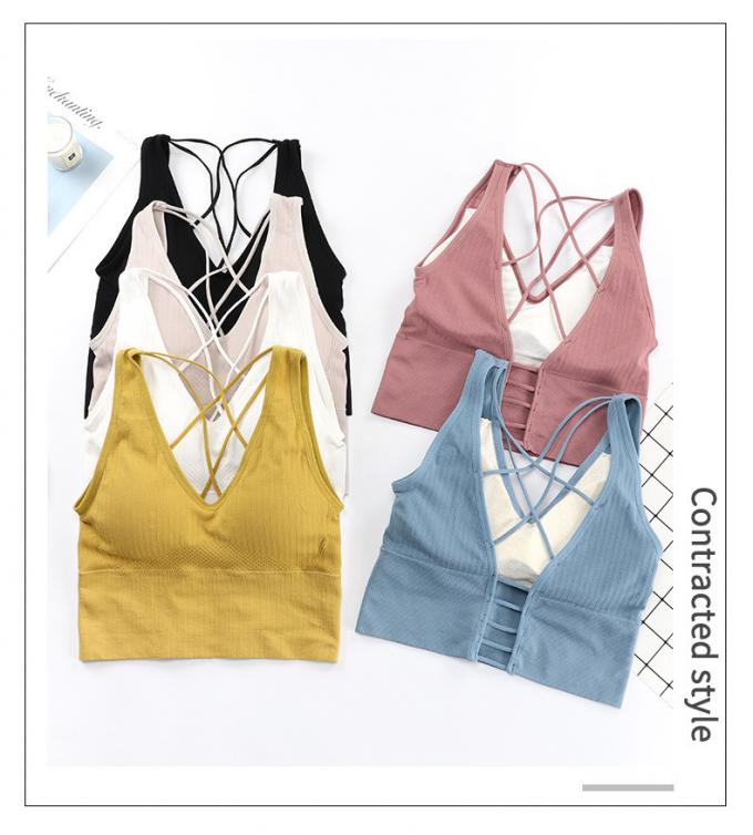 Biancheria respirabile e smontabile comoda della biancheria intima del cotone, di schiuma del cuscinetto di sport del reggiseno