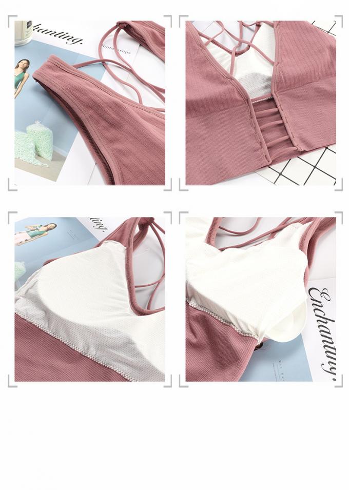 Biancheria respirabile e smontabile comoda della biancheria intima del cotone, di schiuma del cuscinetto di sport del reggiseno