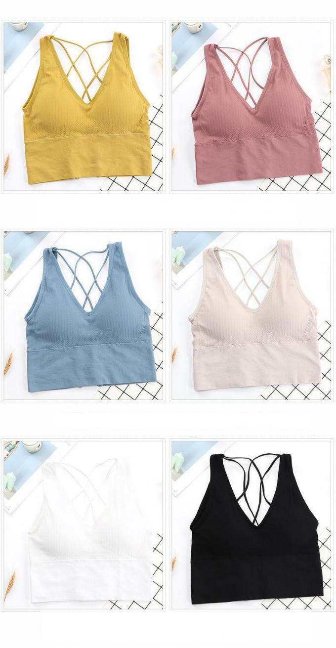 Biancheria respirabile e smontabile comoda della biancheria intima del cotone, di schiuma del cuscinetto di sport del reggiseno