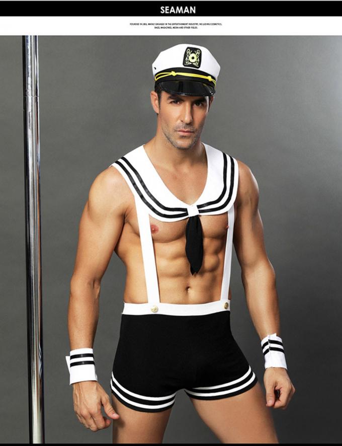 Il marinaio sexy Uniform Cosplay Lingerie del ′ s degli uomini messo per il gioco di ruolo del sesso è adatti agli indumenti da notte di notte