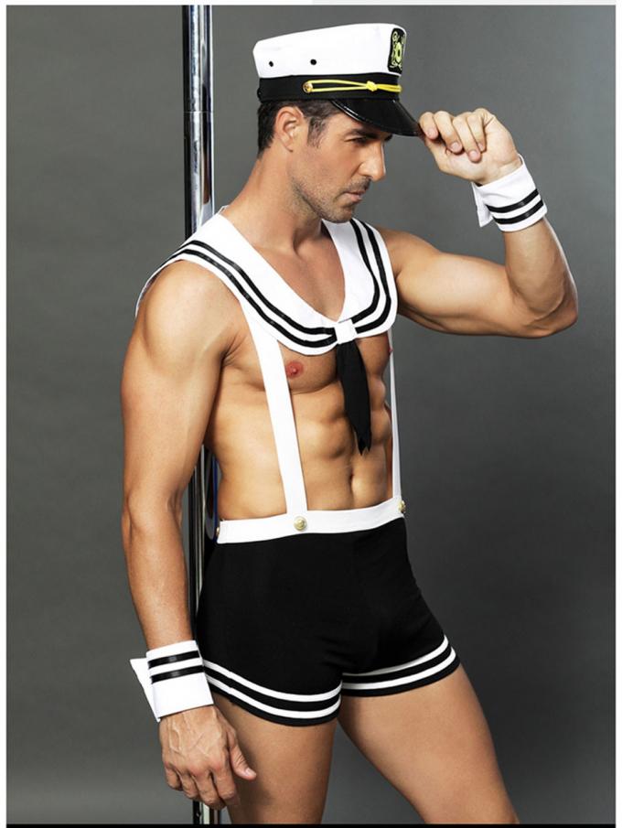 Il marinaio sexy Uniform Cosplay Lingerie del ′ s degli uomini messo per il gioco di ruolo del sesso è adatti agli indumenti da notte di notte