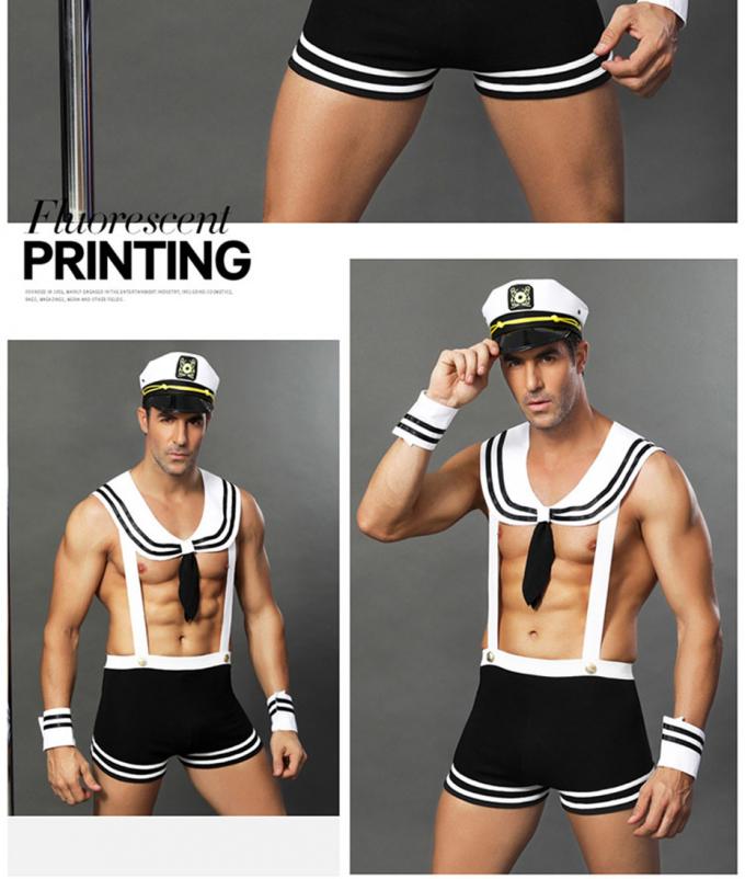 Il marinaio sexy Uniform Cosplay Lingerie del ′ s degli uomini messo per il gioco di ruolo del sesso è adatti agli indumenti da notte di notte