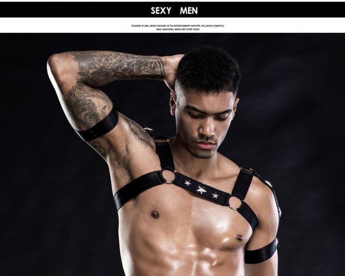 Indumenti da notte sexy del gioco di ruolo della cinghia di cablaggio del sesso dell'insieme della biancheria della tuta della maglia del ′ s degli uomini