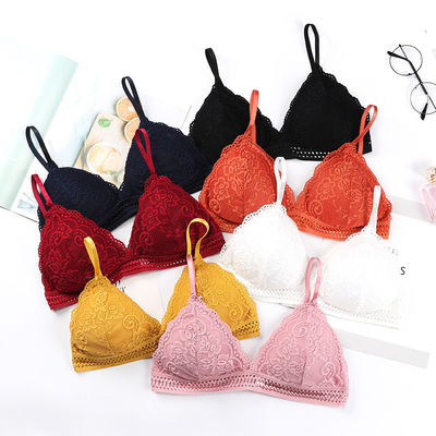 Le mutandine sexy senza cuciture del reggiseno della biancheria intima mettono il nylon di nylon solido dell'elastam V