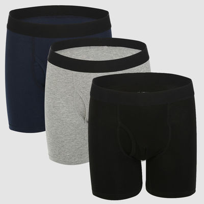 I riassunti di bambù del pugile dell'elastam del cotone della fibra mette la biancheria intima in cortocircuito del rayon XS-2XL degli uomini