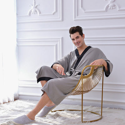 Cardigan caldo del tessuto degli insiemi degli uomini dei pigiami del kimono dell'accappatoio della camicia da notte