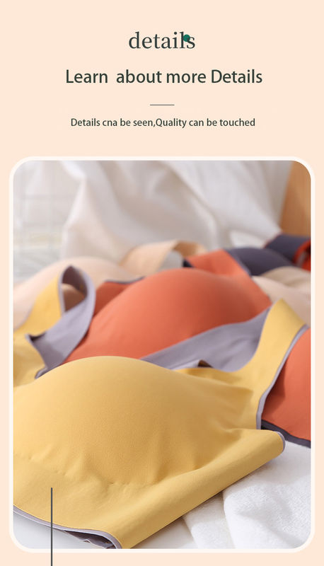 La pianura comoda delle donne del reggiseno senza cuciture di nylon di sport ha tinto la chiusura posteriore del lattice