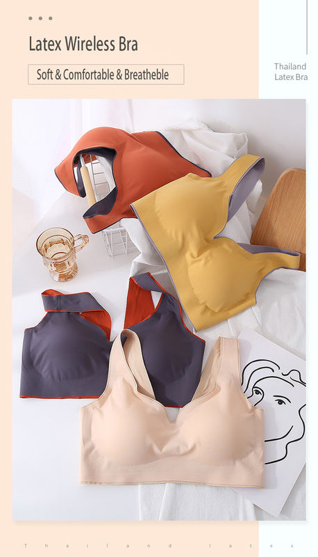 La pianura comoda delle donne del reggiseno senza cuciture di nylon di sport ha tinto la chiusura posteriore del lattice