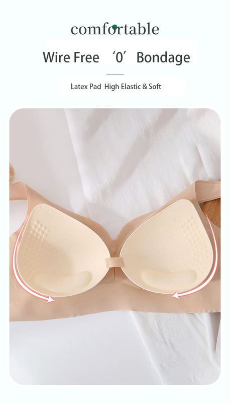 La pianura comoda delle donne del reggiseno senza cuciture di nylon di sport ha tinto la chiusura posteriore del lattice