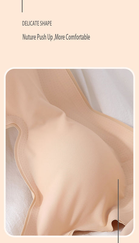 La pianura comoda delle donne del reggiseno senza cuciture di nylon di sport ha tinto la chiusura posteriore del lattice