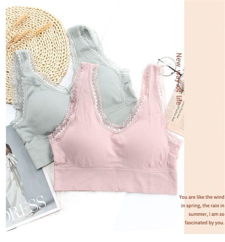mutandine senza cuciture del pizzo del cotone dei grandi reggiseni di nylon delle signore di 85D 75B 80A floreali