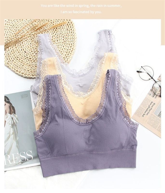 mutandine senza cuciture del pizzo del cotone dei grandi reggiseni di nylon delle signore di 85D 75B 80A floreali