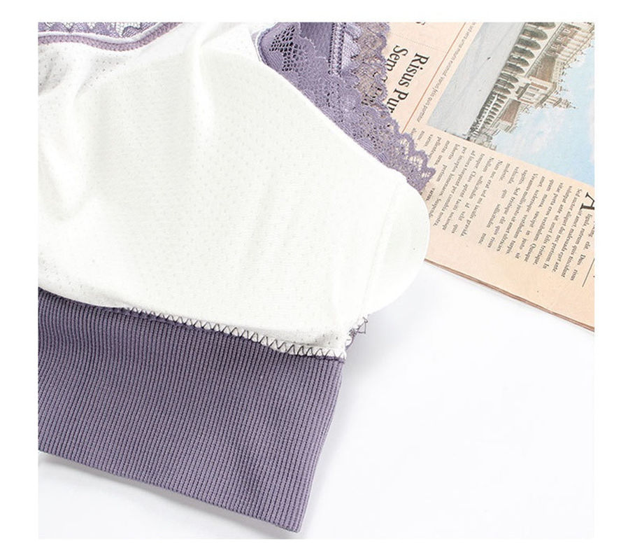 mutandine senza cuciture del pizzo del cotone dei grandi reggiseni di nylon delle signore di 85D 75B 80A floreali