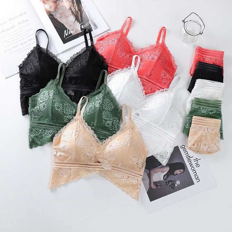 Reggiseno e biancheria intima sexy respirabili del pizzo del nero dell'insieme 40kg 65KG del reggiseno delle mutandine