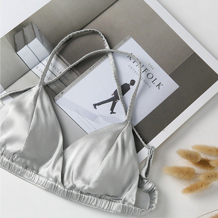 il triangolo di 16mm avvolge i reggiseni sexy senza cuciture Front Closure Wireless Bra delle donne