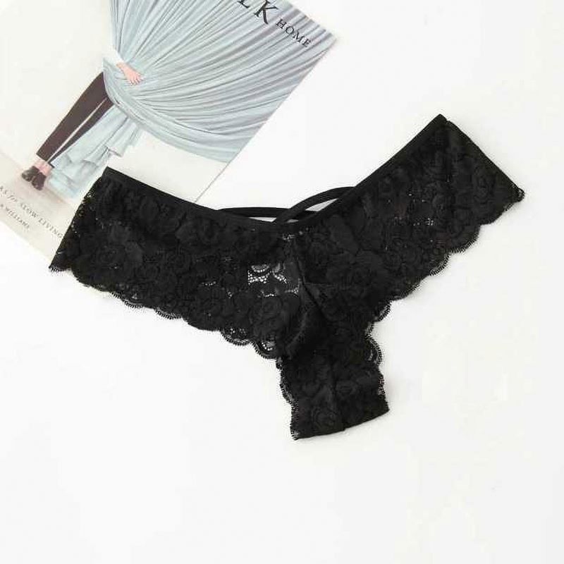 I mutandoni neri di nylon della tanga 4XL 5XL merlettano i mutandoni sexy della biancheria intima delle donne