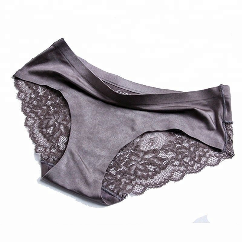 Seta tricottata senza cuciture sexy del ghiaccio delle mutandine della biancheria intima delle signore del pizzo della canapa