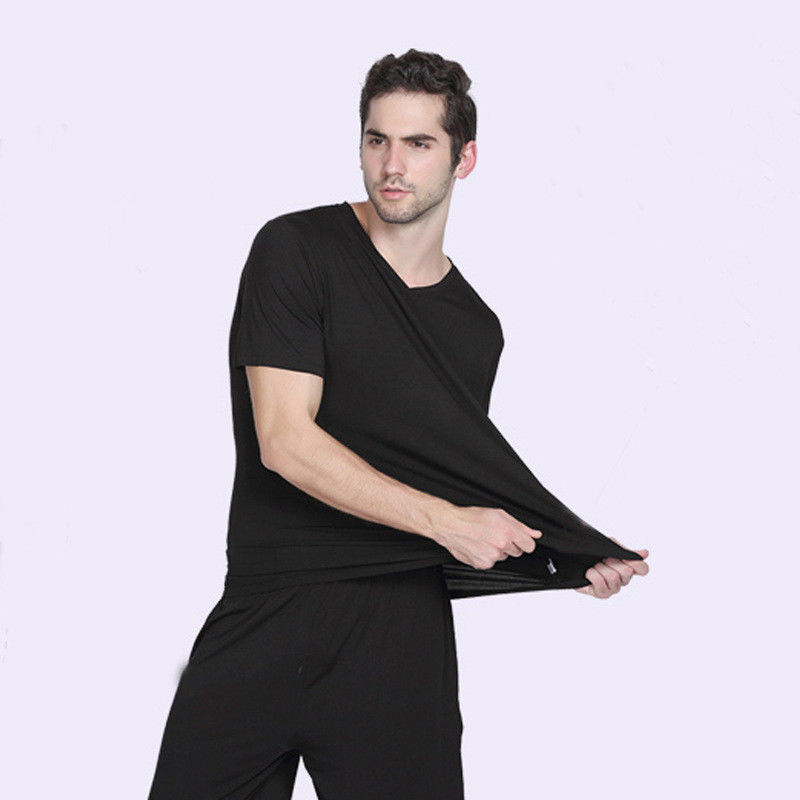 Viscosa di bambù della tuta sportiva di pigiama degli indumenti da notte degli uomini di nylon elastici degli uomini caldi dei pantaloni