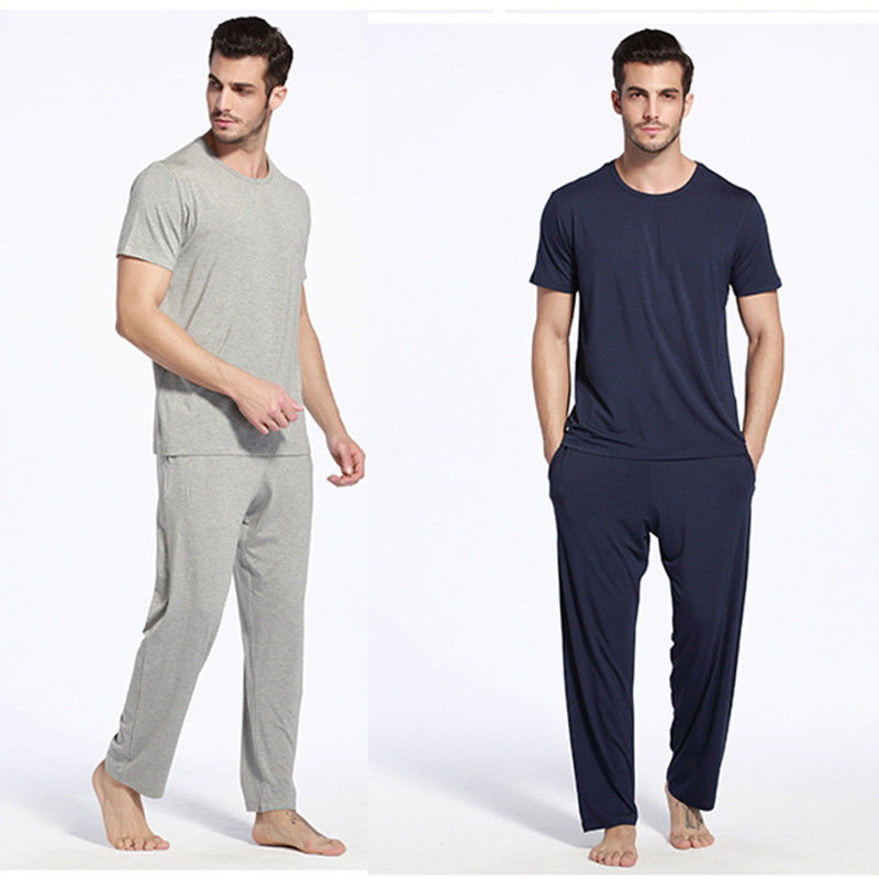 Viscosa di bambù della tuta sportiva di pigiama degli indumenti da notte degli uomini di nylon elastici degli uomini caldi dei pantaloni