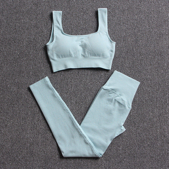 Abbigliamento senza cuciture di forma fisica di PCS del vestito 3 di yoga di sport dell'elastam dei reggiseni dell'alta palestra femminile della vita