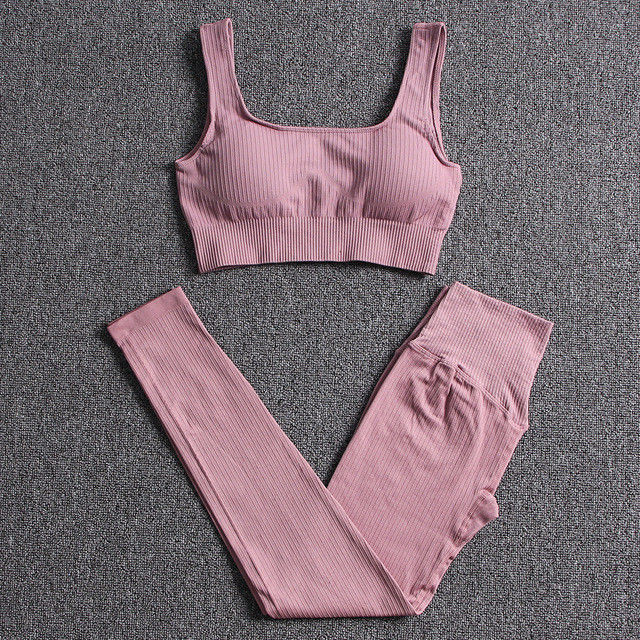 Abbigliamento senza cuciture di forma fisica di PCS del vestito 3 di yoga di sport dell'elastam dei reggiseni dell'alta palestra femminile della vita