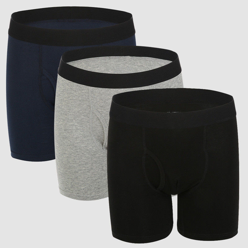 I riassunti di bambù del pugile dell'elastam del cotone della fibra mette la biancheria intima in cortocircuito del rayon XS-2XL degli uomini