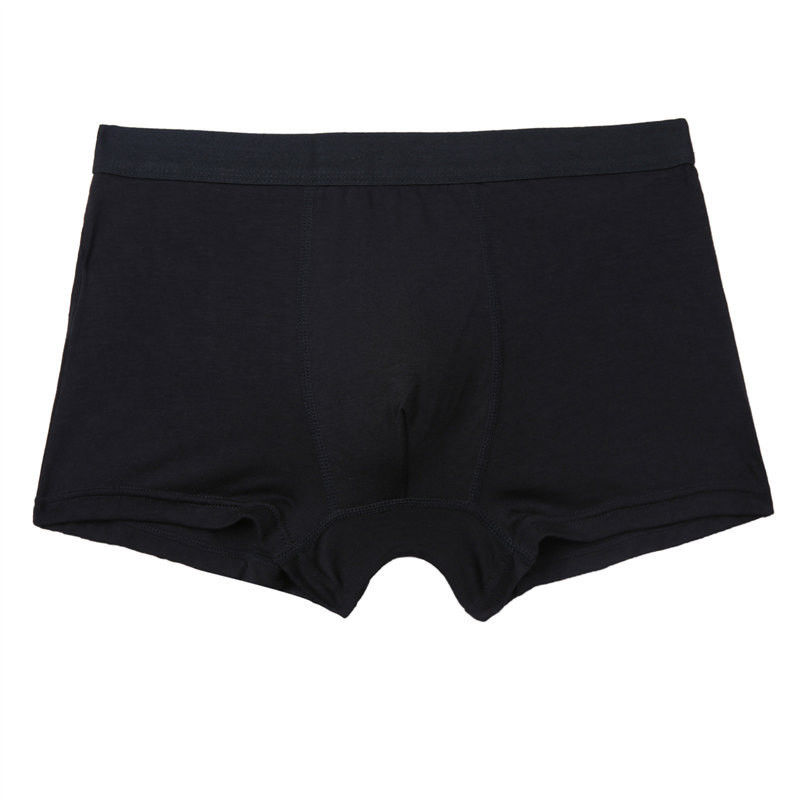 Biancheria intima nera dell'elastam del cotone 5 della biancheria intima 95 degli uomini del cotone del pugile di RTS
