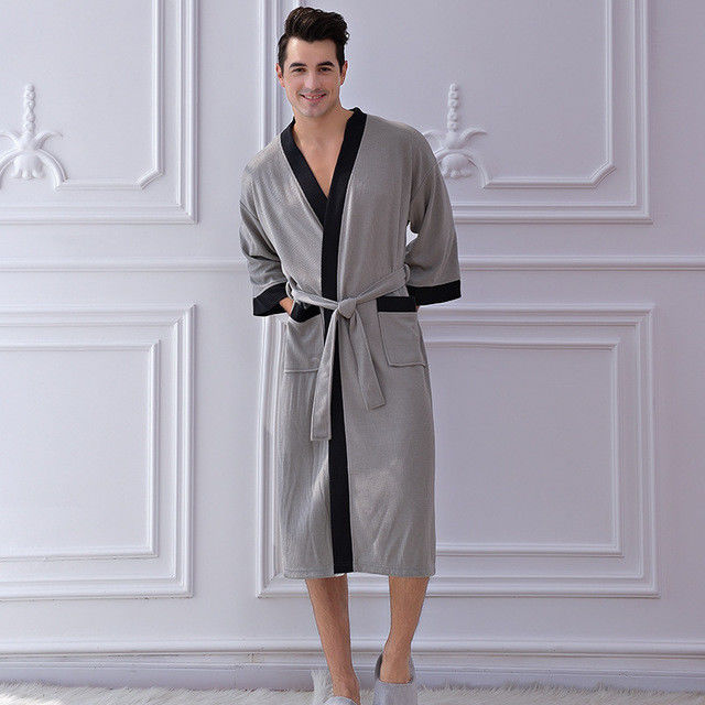 Cardigan caldo del tessuto degli insiemi degli uomini dei pigiami del kimono dell'accappatoio della camicia da notte